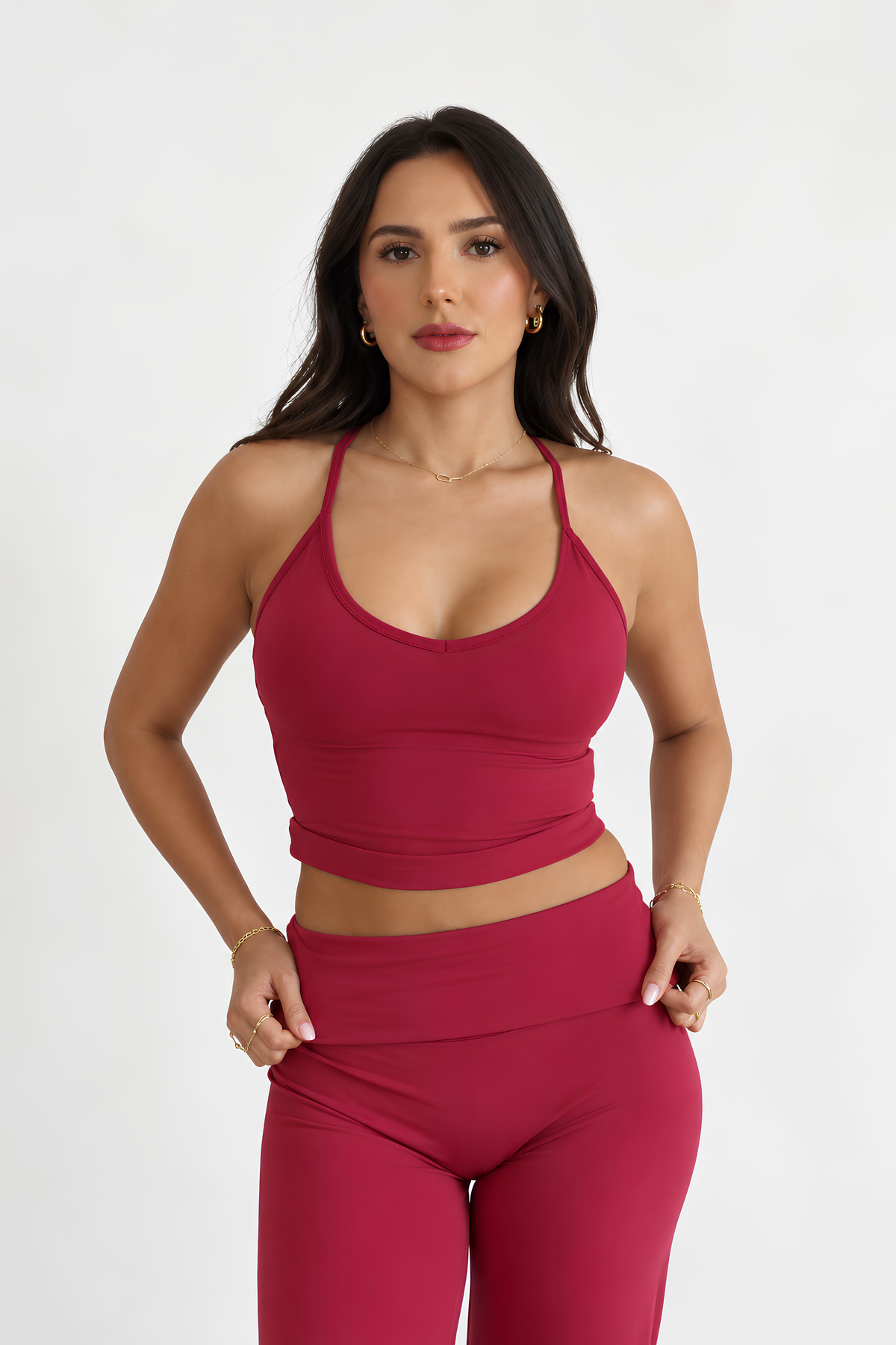 With Love Racerback Mid-Length Cami with Built In Bra Shelf