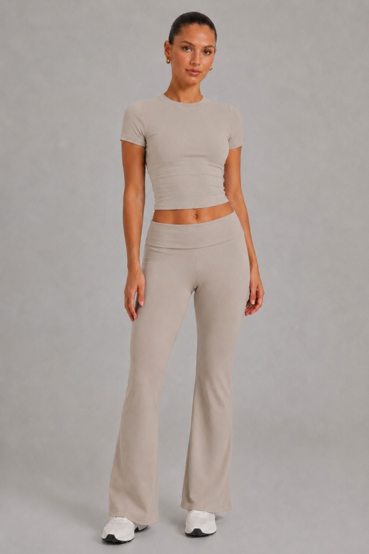 Lounge Ribbed Cropped Tee