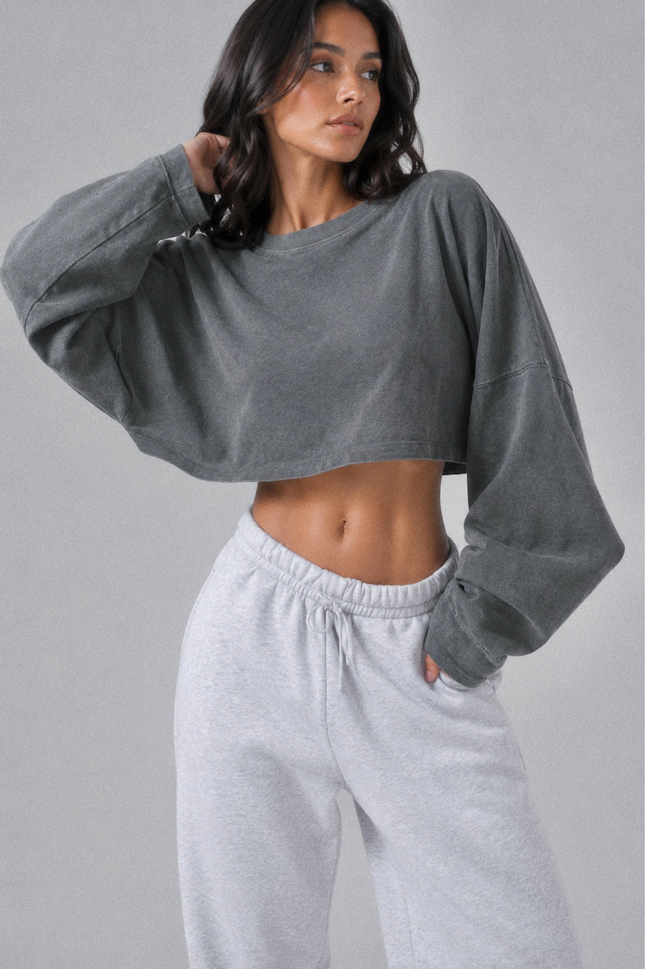 Cover Up Cropped Long Sleeve