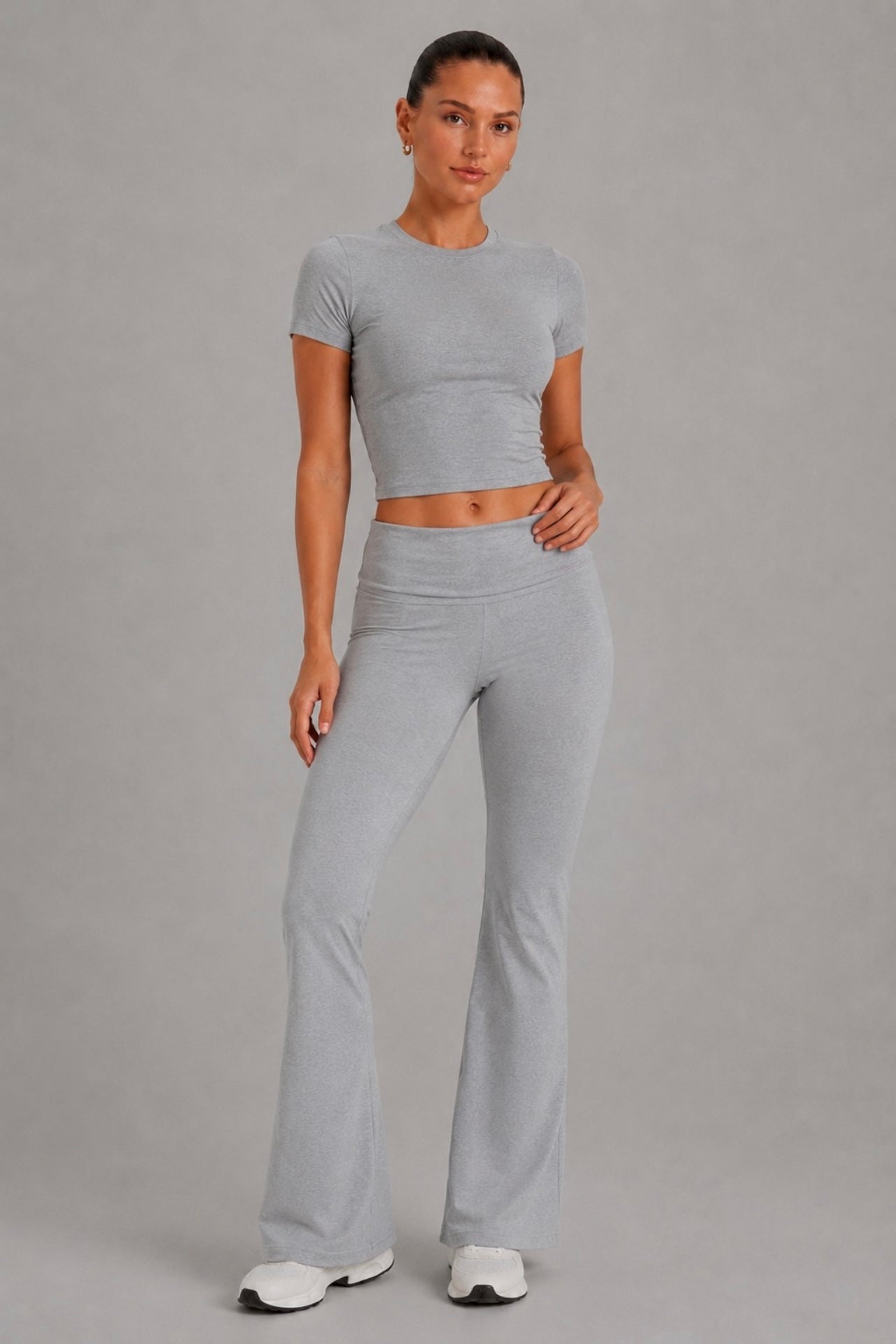 Lounge Ribbed Cropped Tee