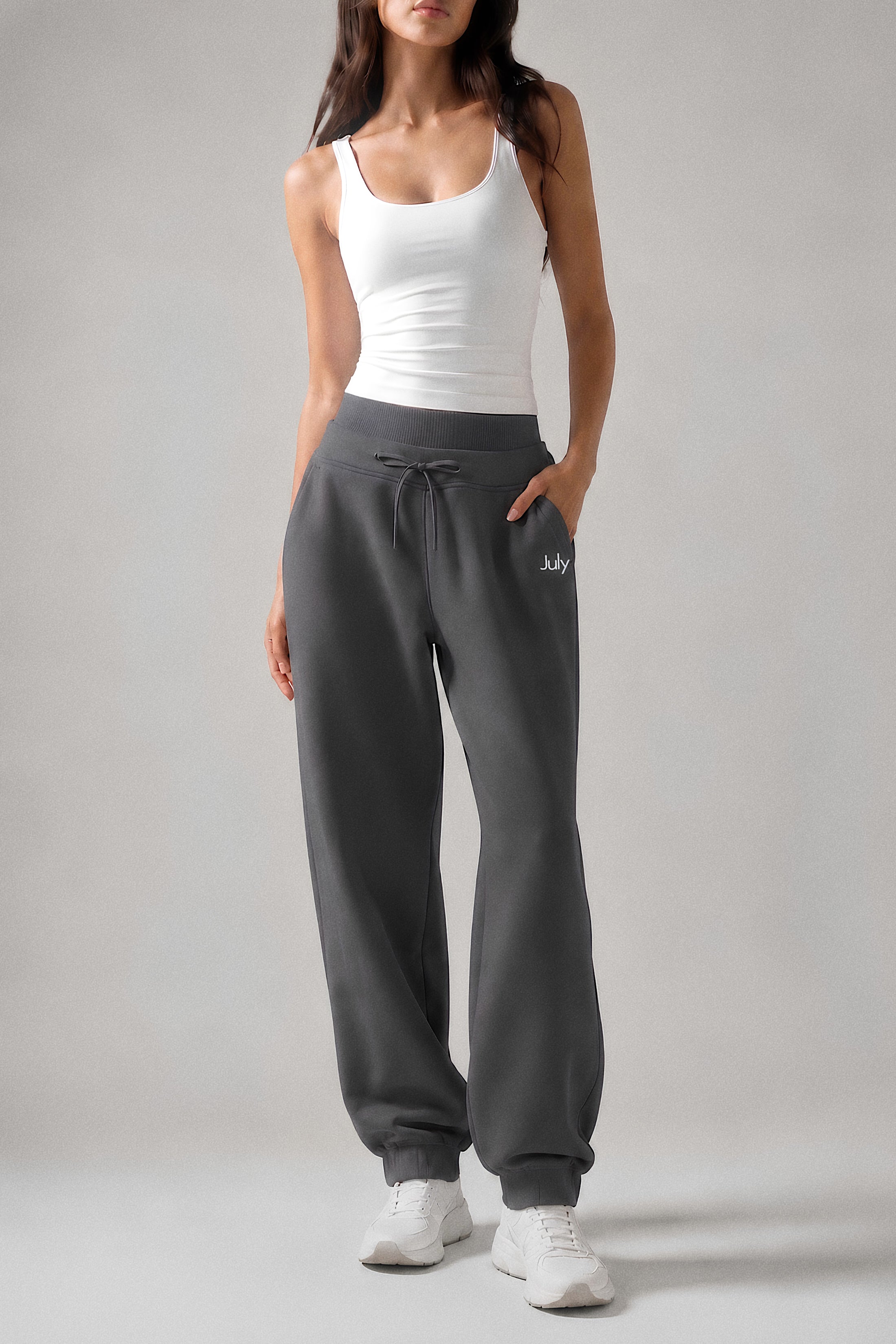 Double Layered Waistband Studio Wide Cuff Joggers