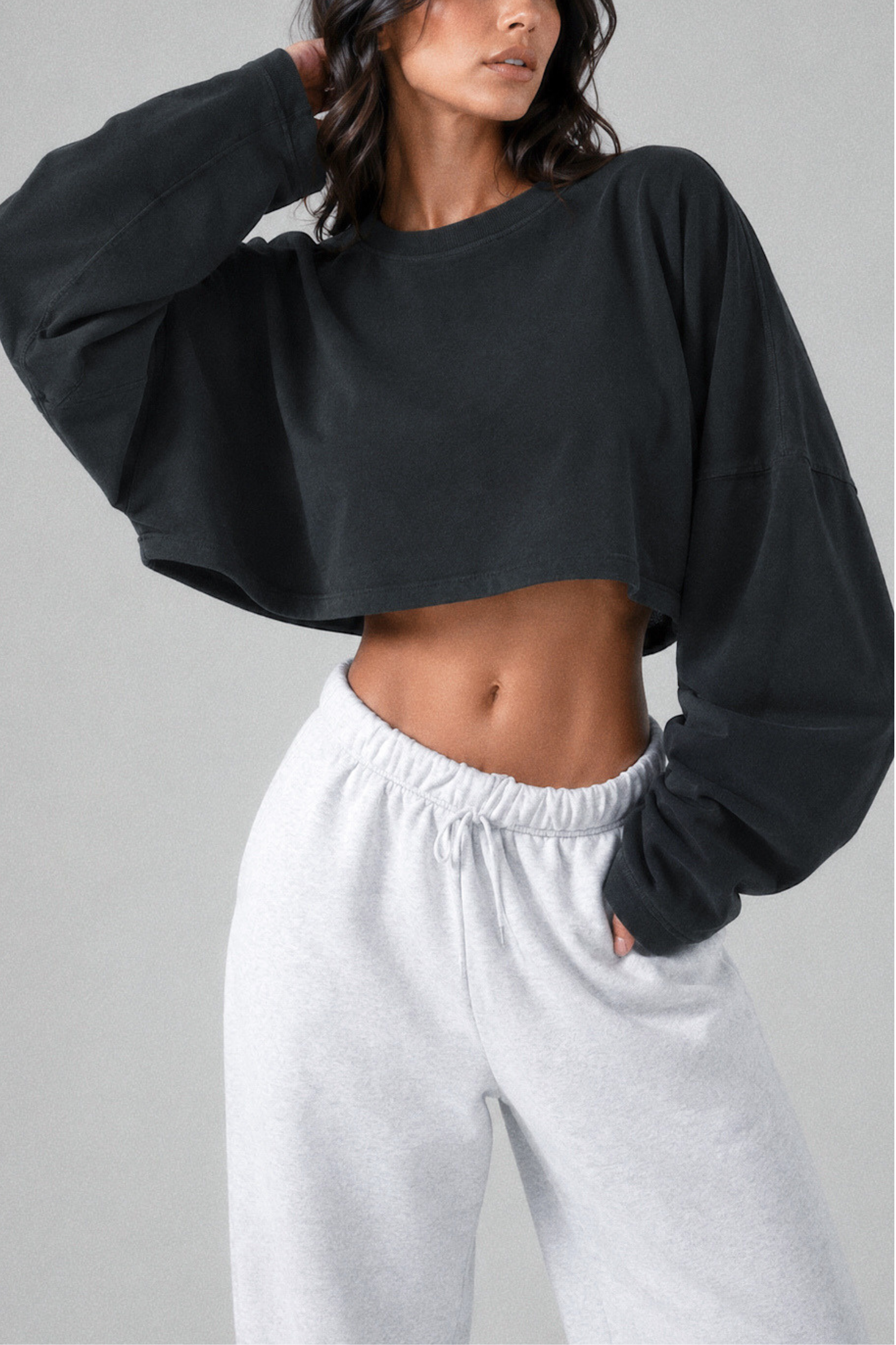 Cover Up Cropped Long Sleeve