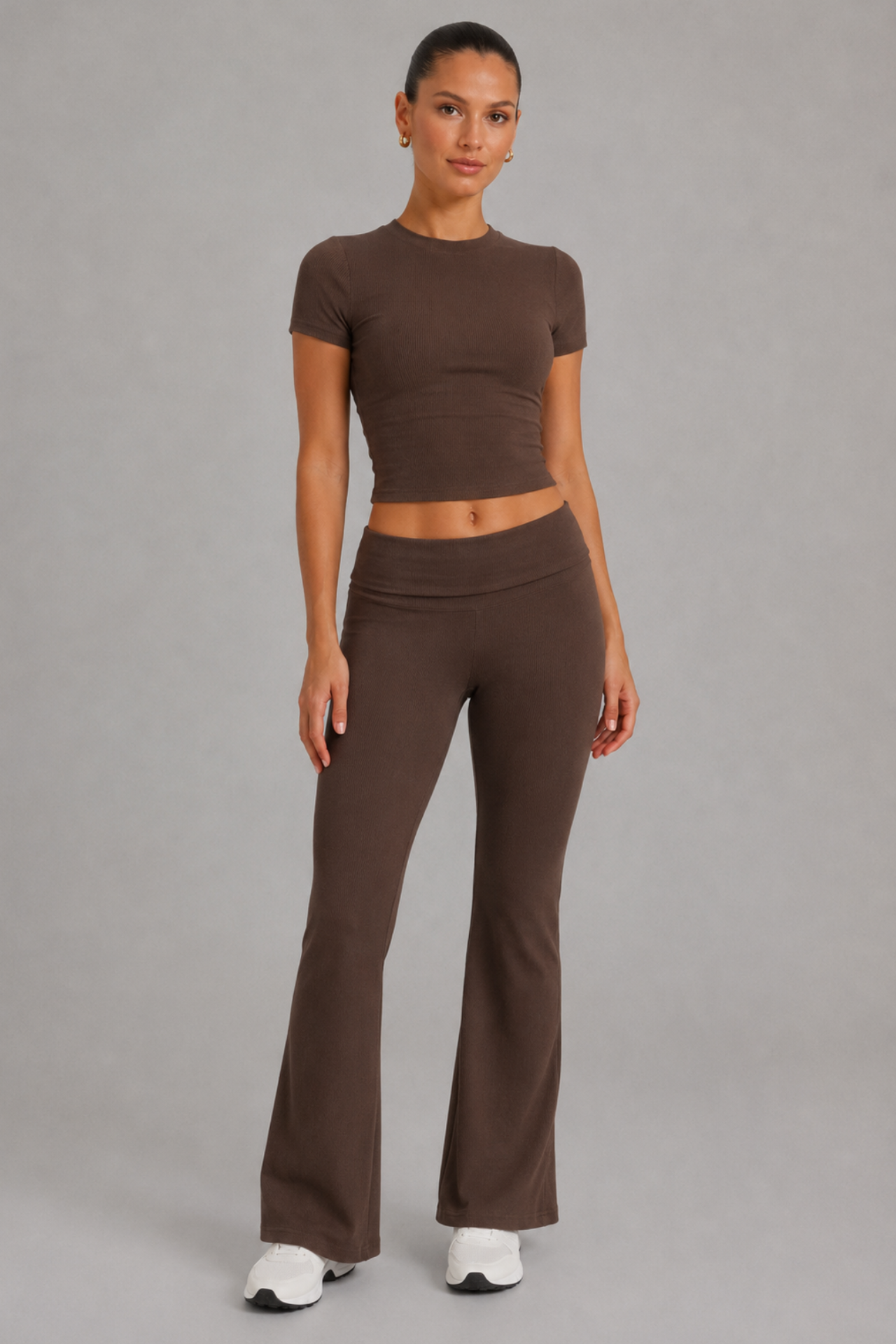 Lounge Ribbed Cropped Tee