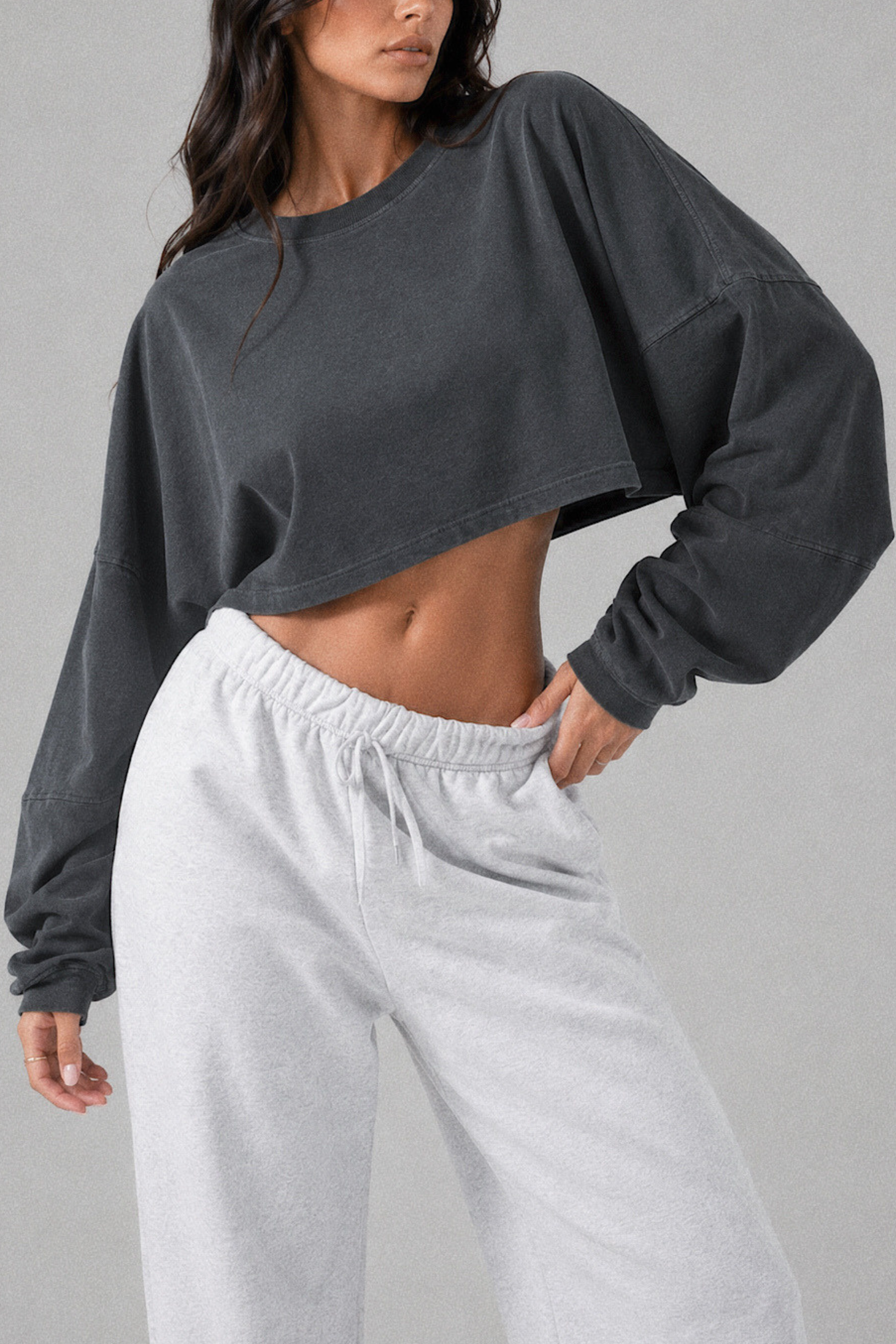 Cover Up Cropped Long Sleeve