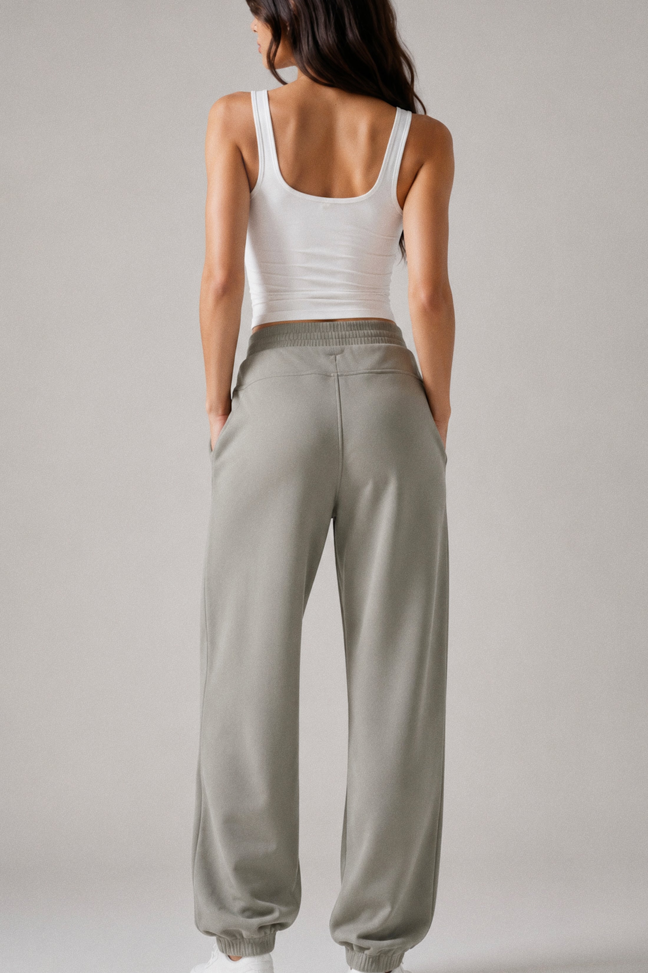 Double Layered Waistband Studio Wide Cuff Joggers