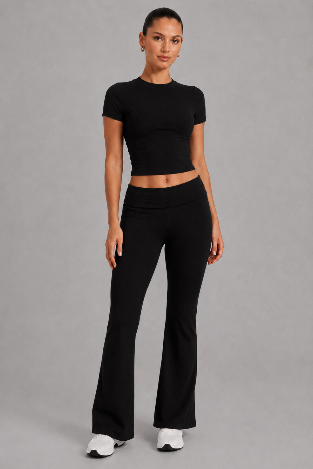 Lounge Ribbed Cropped Tee