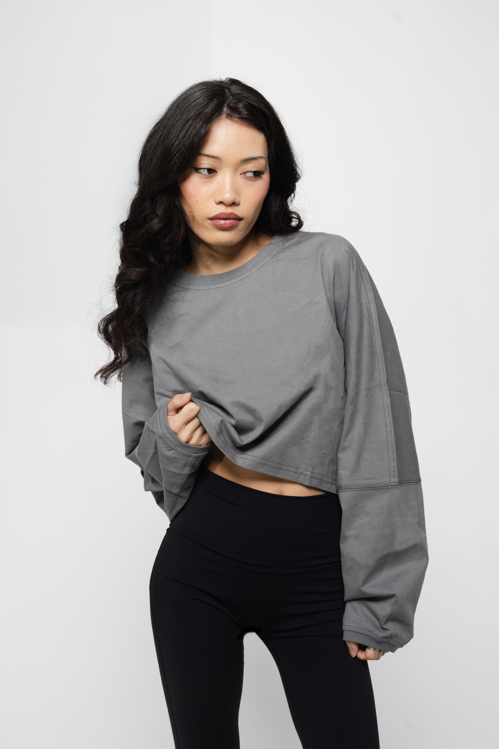 Cover Up Cropped Long Sleeve