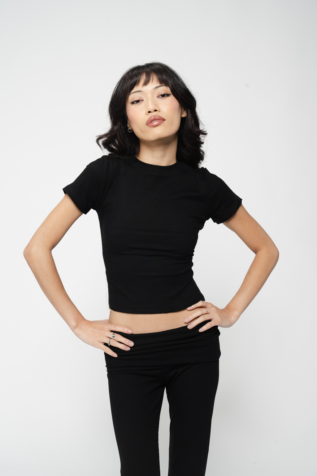 July Lounge Ribbed Cropped Tee