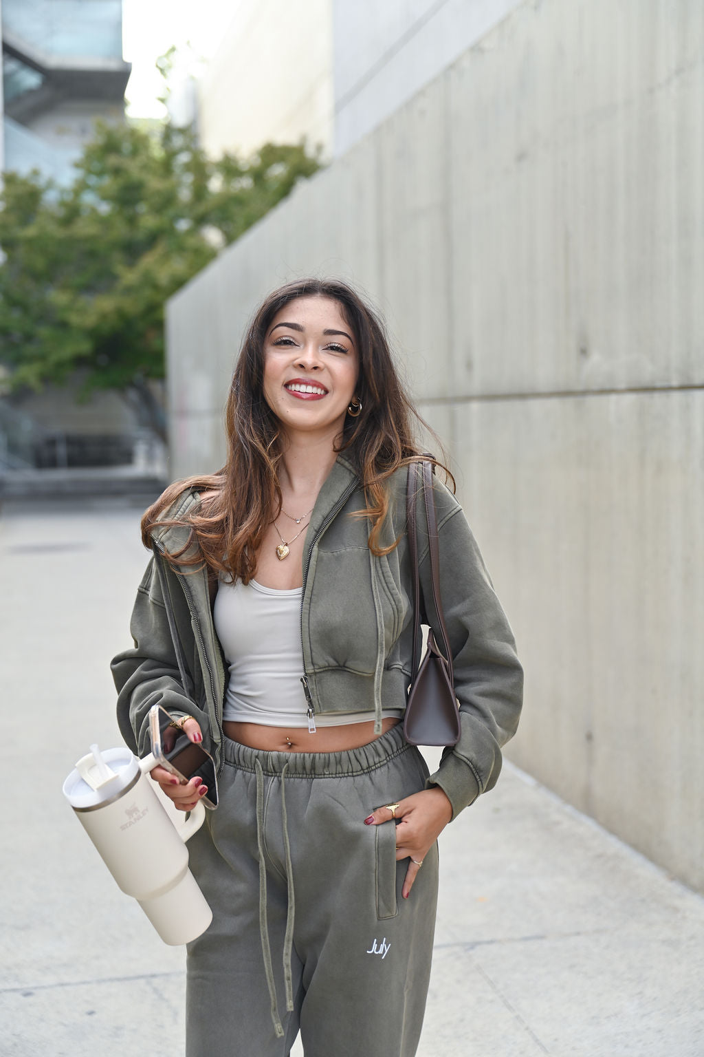 Heavy Vintage Fleece Cropped Zip Up Jacket — July Signature