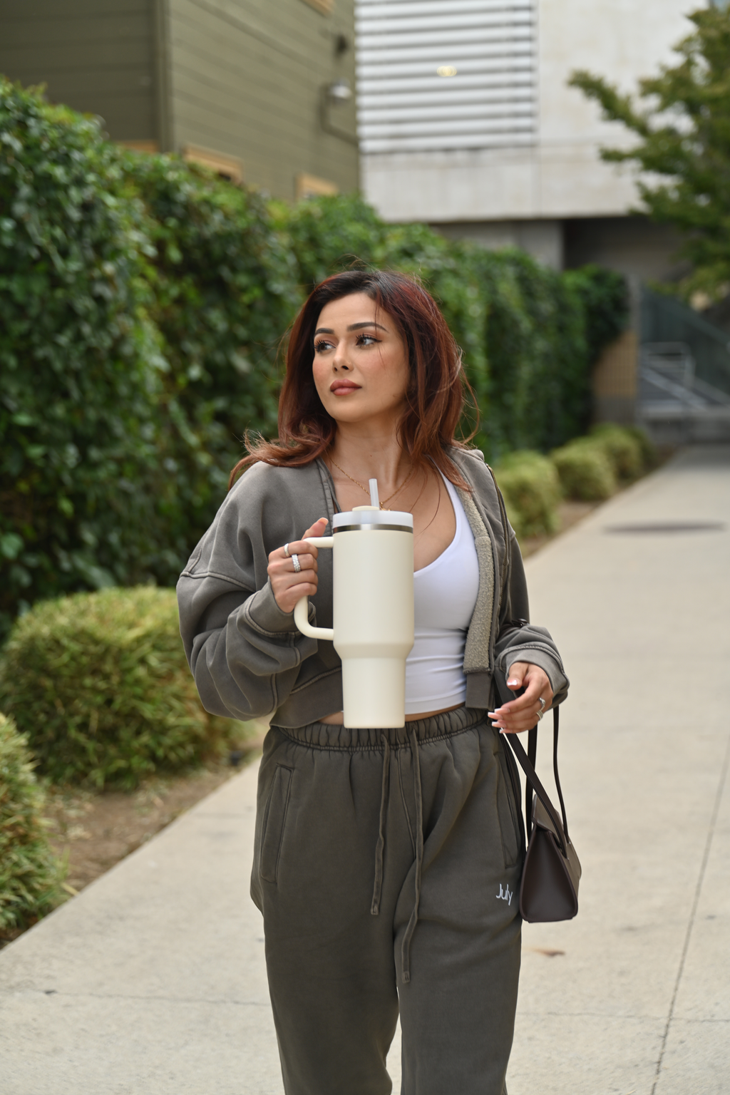 Heavy Vintage Fleece Cropped Zip Up Jacket — July Signature